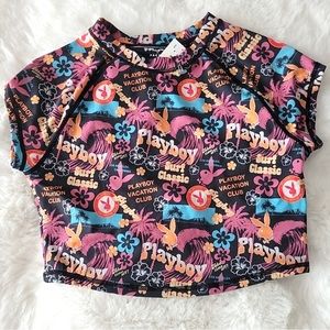 Playboy Pacsun Surf/Swim Crop Top